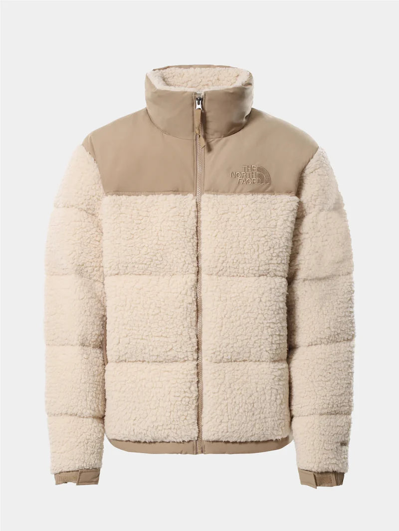 TNF – Kurtka puchowa z materiału Sherpa w kolorze beżowym