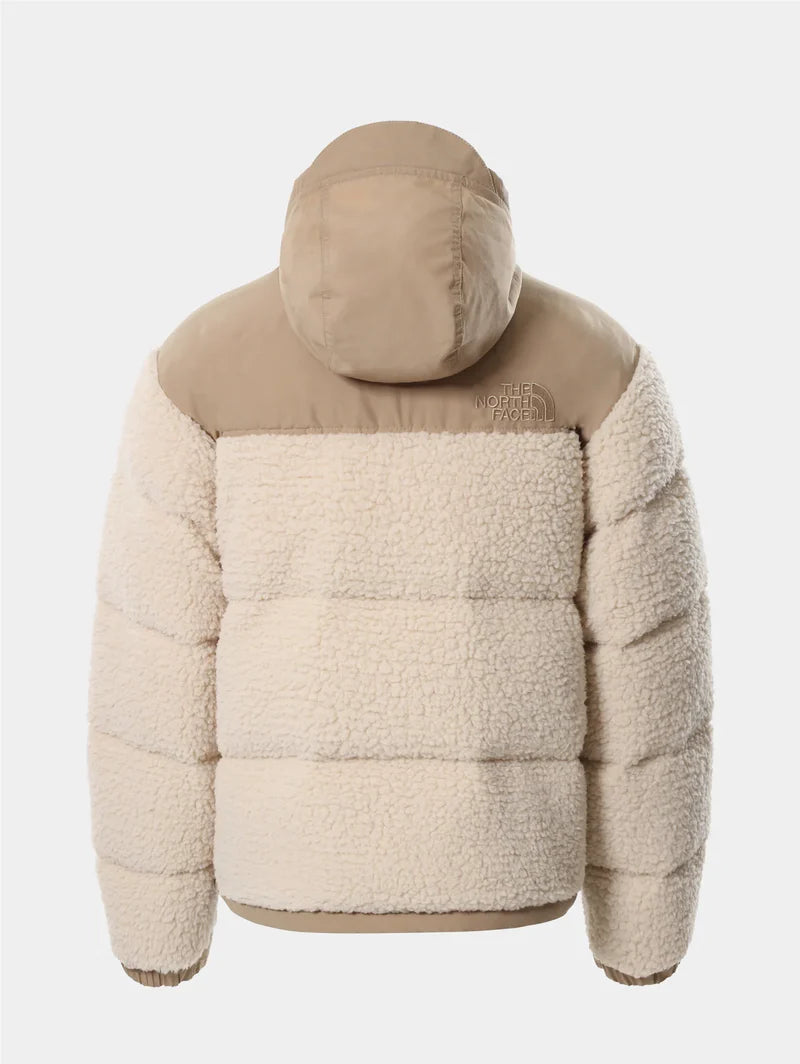 TNF – Kurtka puchowa z materiału Sherpa w kolorze beżowym