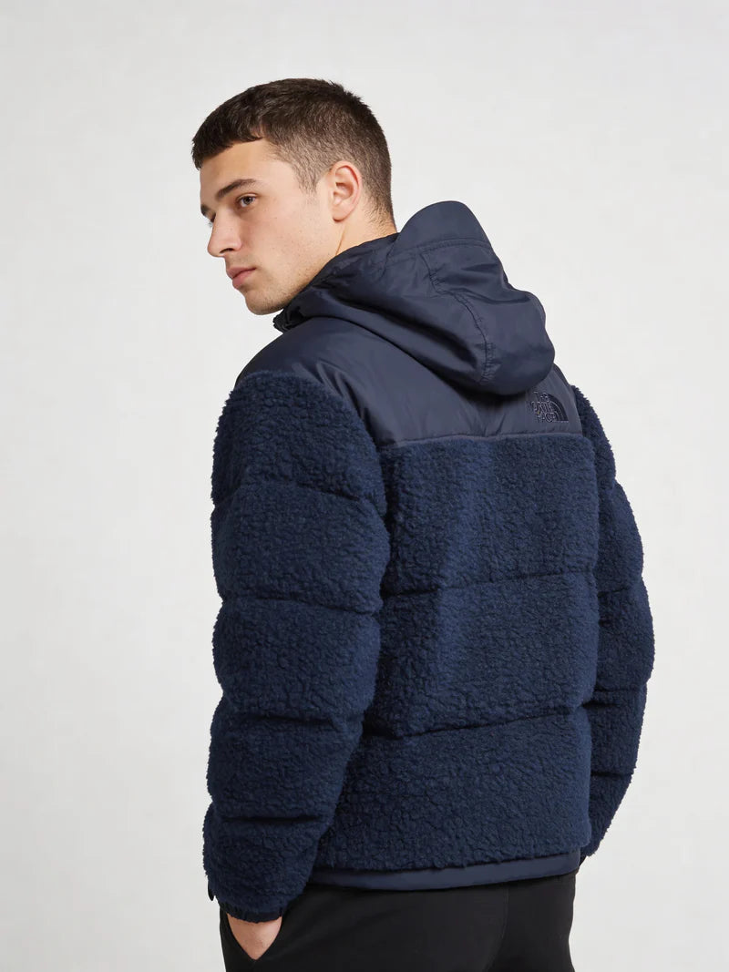 TNF – Kurtka puchowa z materiału Sherpa w kolorze niebieskim